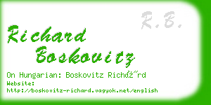 richard boskovitz business card